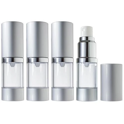 10ml-120ml Airless Pump Bottle Silver