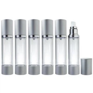 15ml 30ml 100mlSilver Matte Airless Pump Bottle