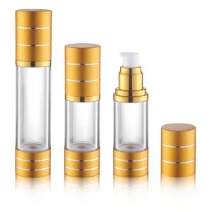 Pink and Gold Airless Pump Bottle 15ml 30ml 50ml
