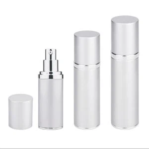 Silver Airless Pump Bottle